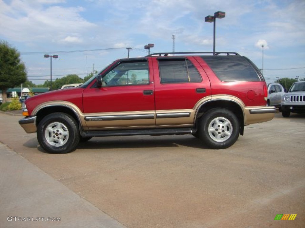 1999 Blazer LS 4x4 - Dark Cherry Red Metallic / Beige photo #6