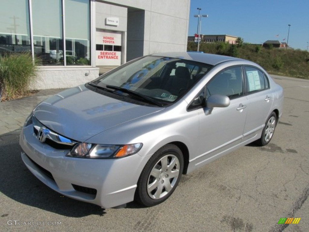 2009 Civic LX Sedan - Alabaster Silver Metallic / Gray photo #2