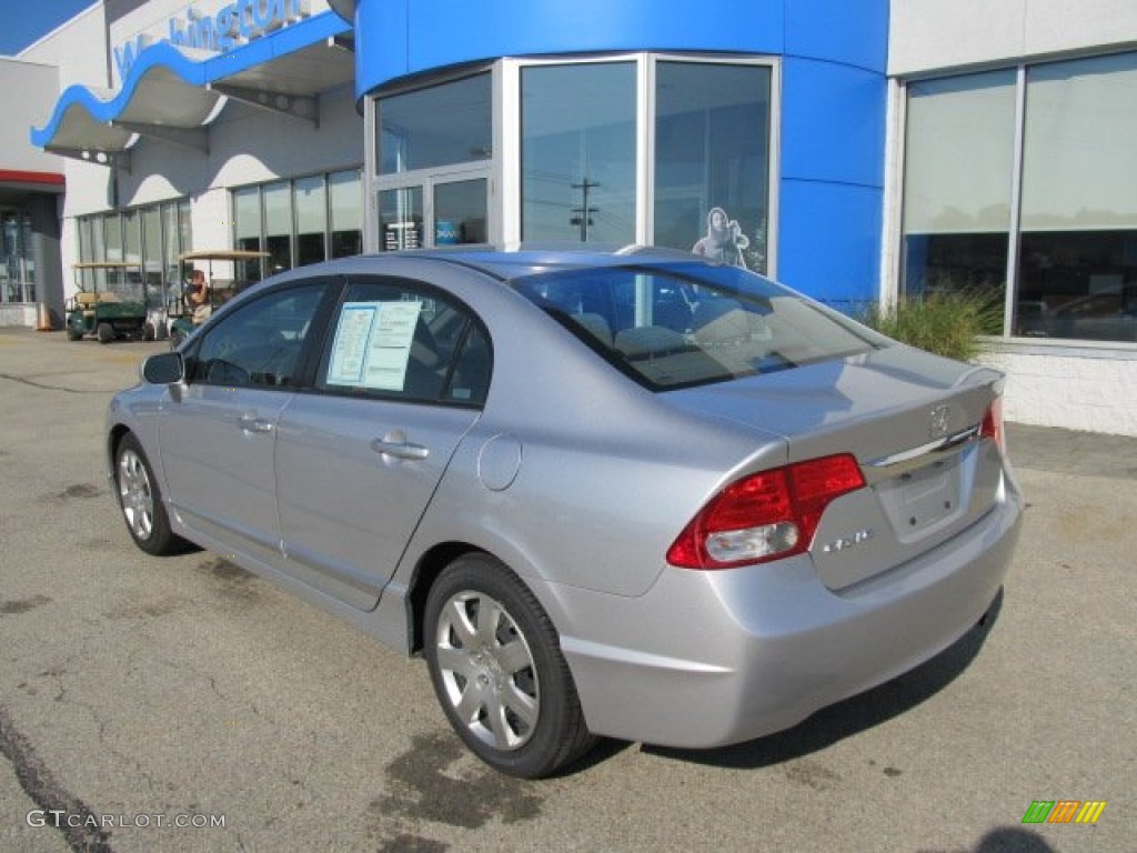 2009 Civic LX Sedan - Alabaster Silver Metallic / Gray photo #5