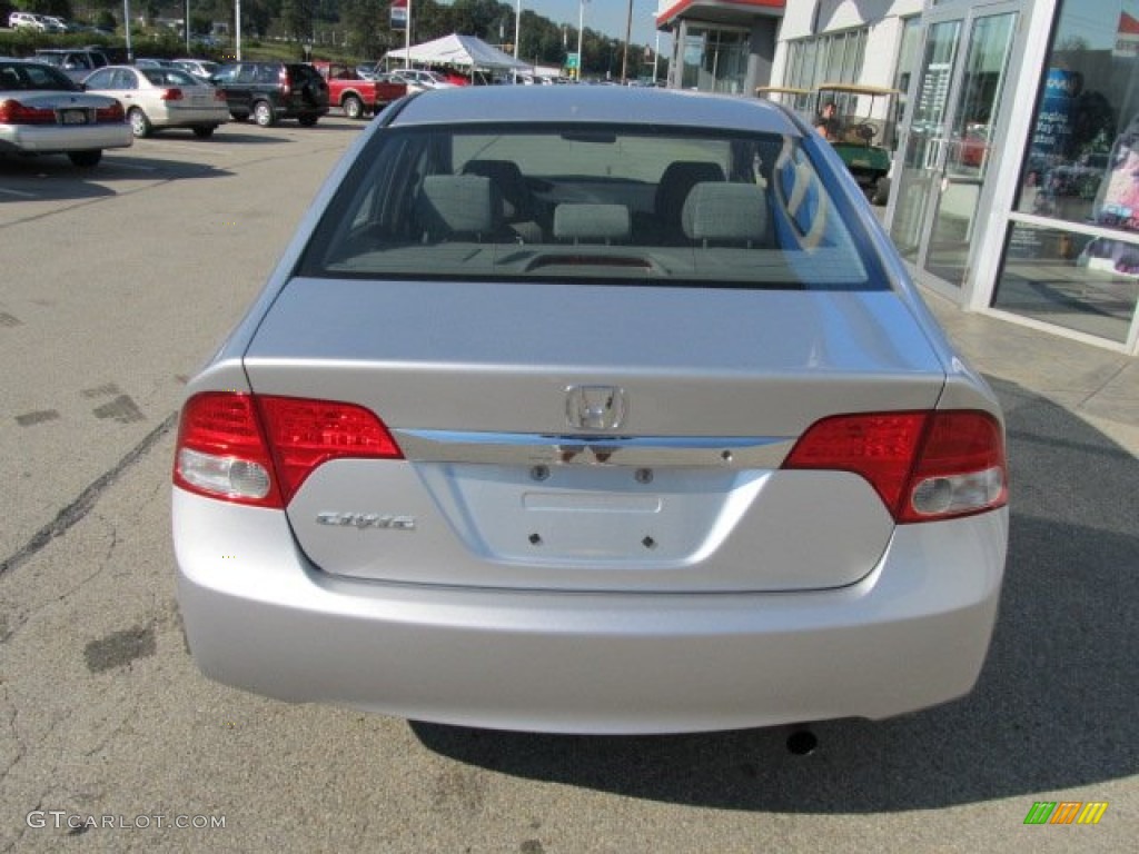 2009 Civic LX Sedan - Alabaster Silver Metallic / Gray photo #6