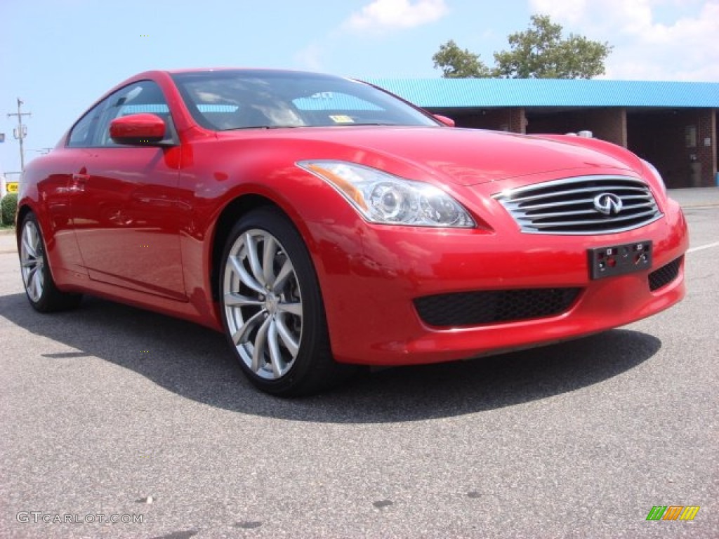 2008 G 37 Journey Coupe - Vibrant Red / Graphite photo #1