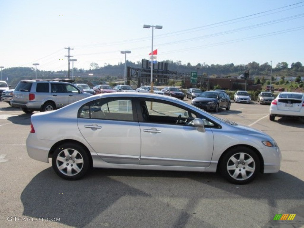 2009 Civic LX Sedan - Alabaster Silver Metallic / Gray photo #8