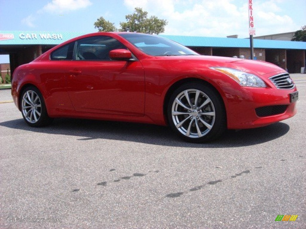2008 G 37 Journey Coupe - Vibrant Red / Graphite photo #2