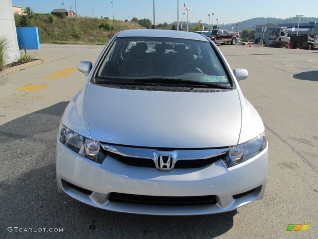 2009 Civic LX Sedan - Alabaster Silver Metallic / Gray photo #10