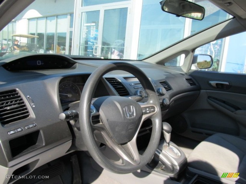 2009 Civic LX Sedan - Alabaster Silver Metallic / Gray photo #14