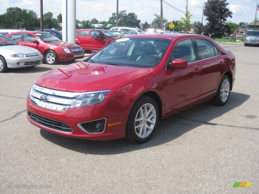 2010 Fusion SEL - Red Candy Metallic / Charcoal Black photo #10