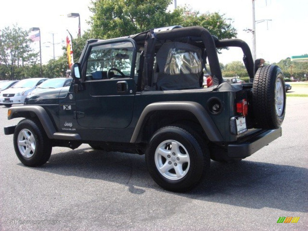 2005 Wrangler X 4x4 - Deep Beryl Green Pearl / Dark Slate Gray photo #6