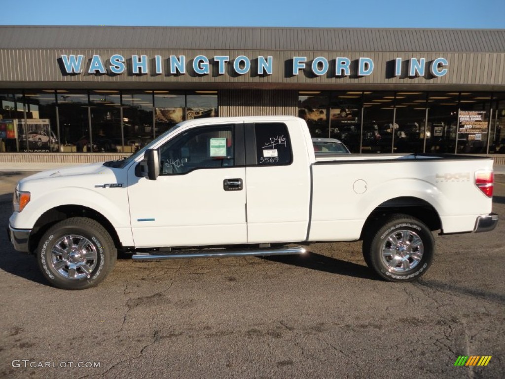 2011 F150 XLT SuperCab 4x4 - Oxford White / Steel Gray photo #1