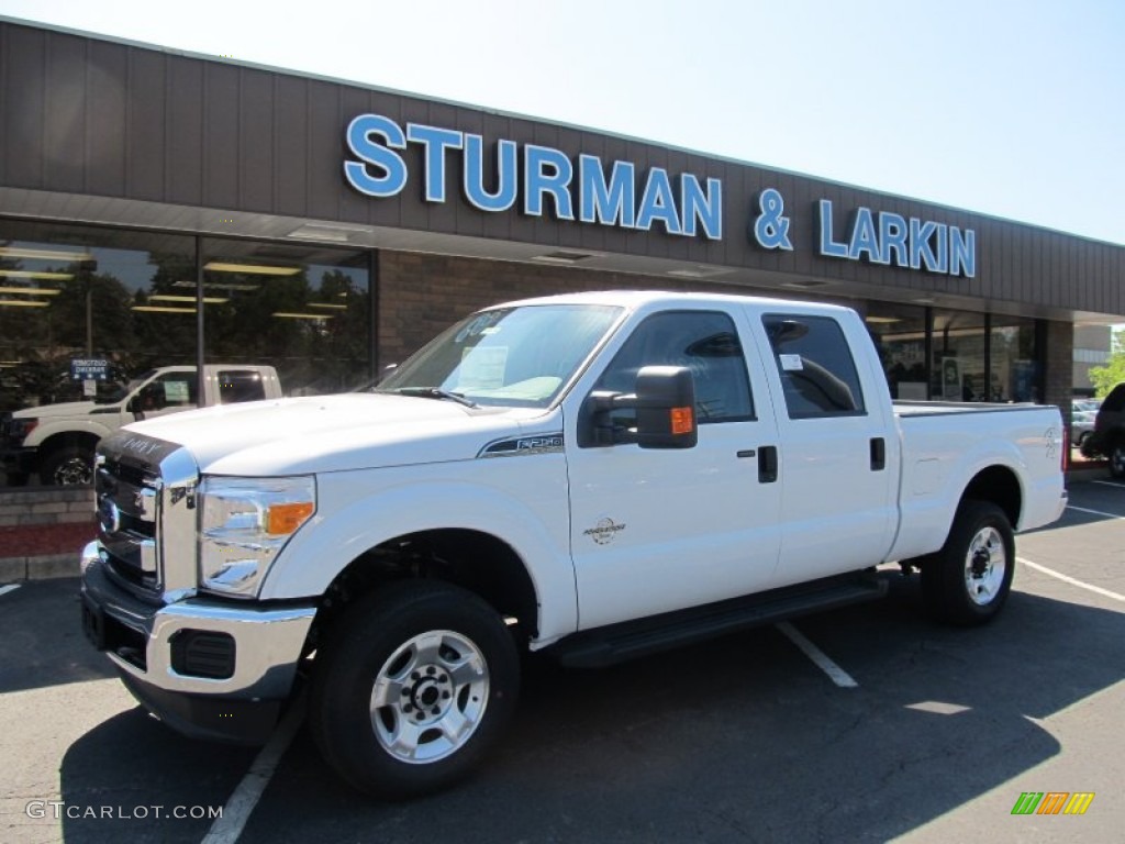 2012 F250 Super Duty XLT Crew Cab 4x4 - Oxford White / Steel photo #1