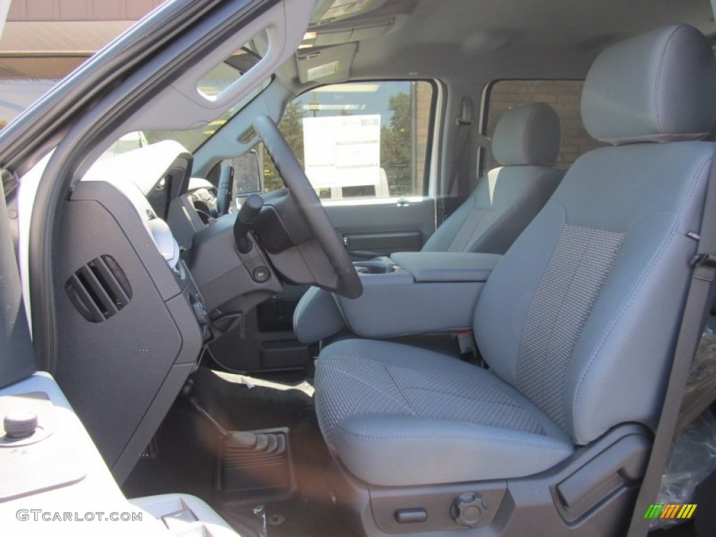 Steel Interior 2012 Ford F250 Super Duty XLT Crew Cab 4x4 Photo #53085554