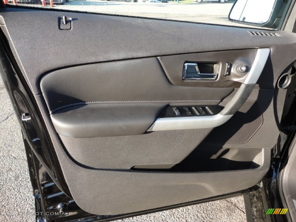 2011 Ford Edge Sport AWD Charcoal Black/Silver Smoke Metallic Door Panel Photo #53085806