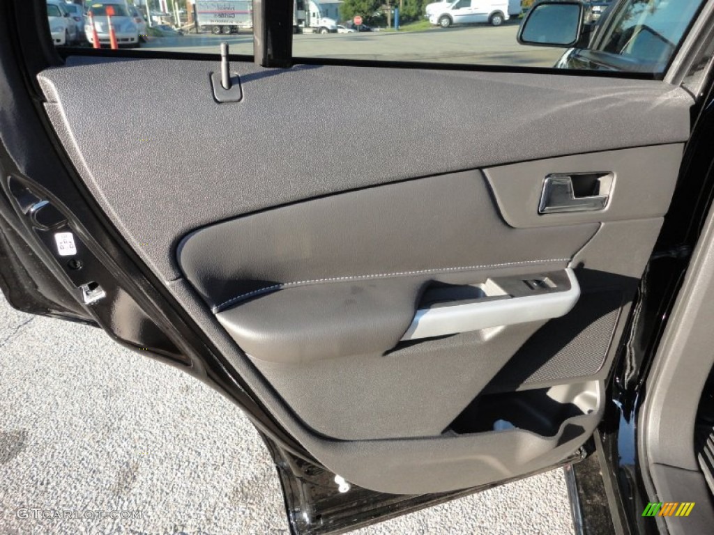 2011 Ford Edge Sport AWD Charcoal Black/Silver Smoke Metallic Door Panel Photo #53085821