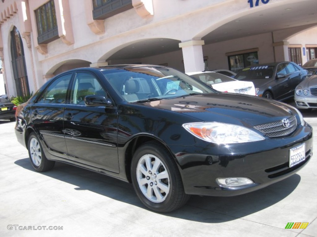 2003 Camry XLE V6 - Black / Stone photo #1