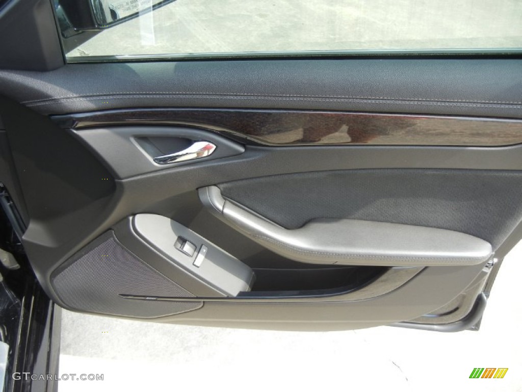 2010 Cadillac CTS -V Sedan Ebony Door Panel Photo #53088425