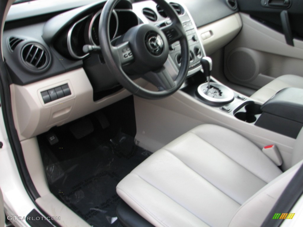 2008 CX-7 Touring - Crystal White Pearl Mica / Sand photo #17
