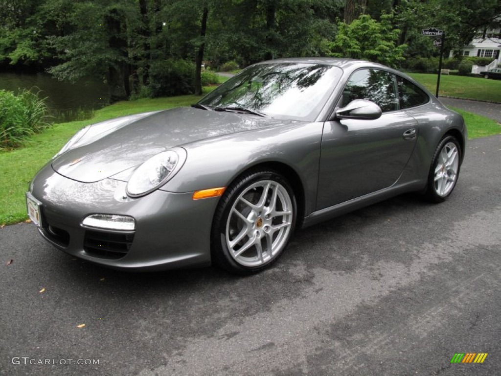 2010 911 Carrera Coupe - Meteor Grey Metallic / Black photo #1