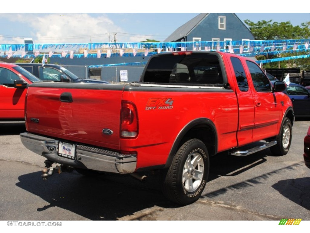 2002 F150 FX4 SuperCab 4x4 - Bright Red / Medium Graphite photo #6