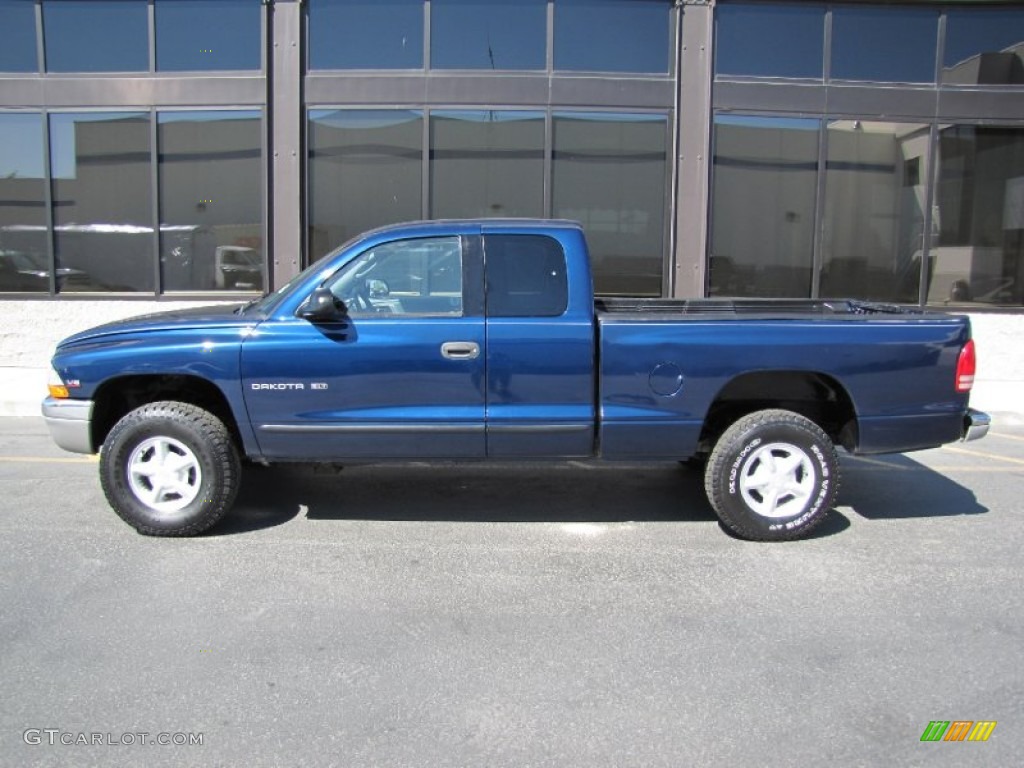 Patriot Blue Pearl 2000 Dodge Dakota SLT Extended Cab 4x4 Exterior Photo #53090213