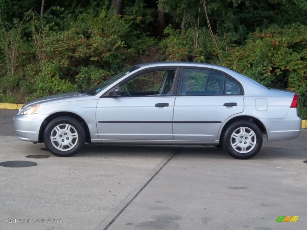 Satin Silver Metallic 2002 Honda Civic DX Sedan Exterior Photo #53090540