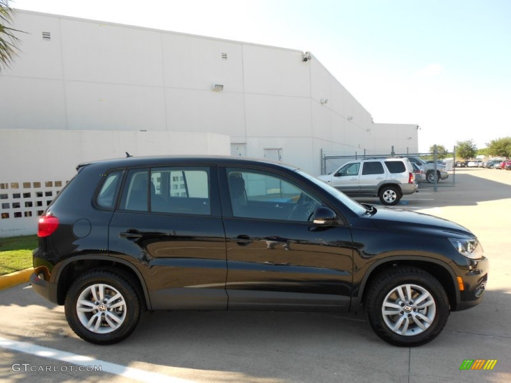 Deep Black Metallic 2012 Volkswagen Tiguan S Exterior Photo #53090735