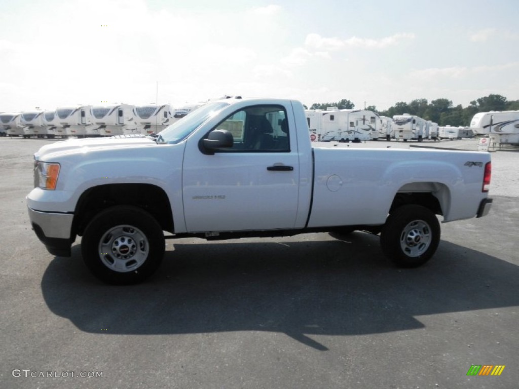 2011 Sierra 2500HD Work Truck Regular Cab 4x4 - Summit White / Dark Titanium photo #4