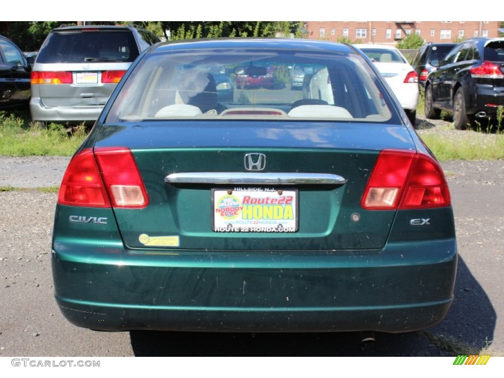 2001 Civic EX Sedan - Clover Green / Beige photo #4