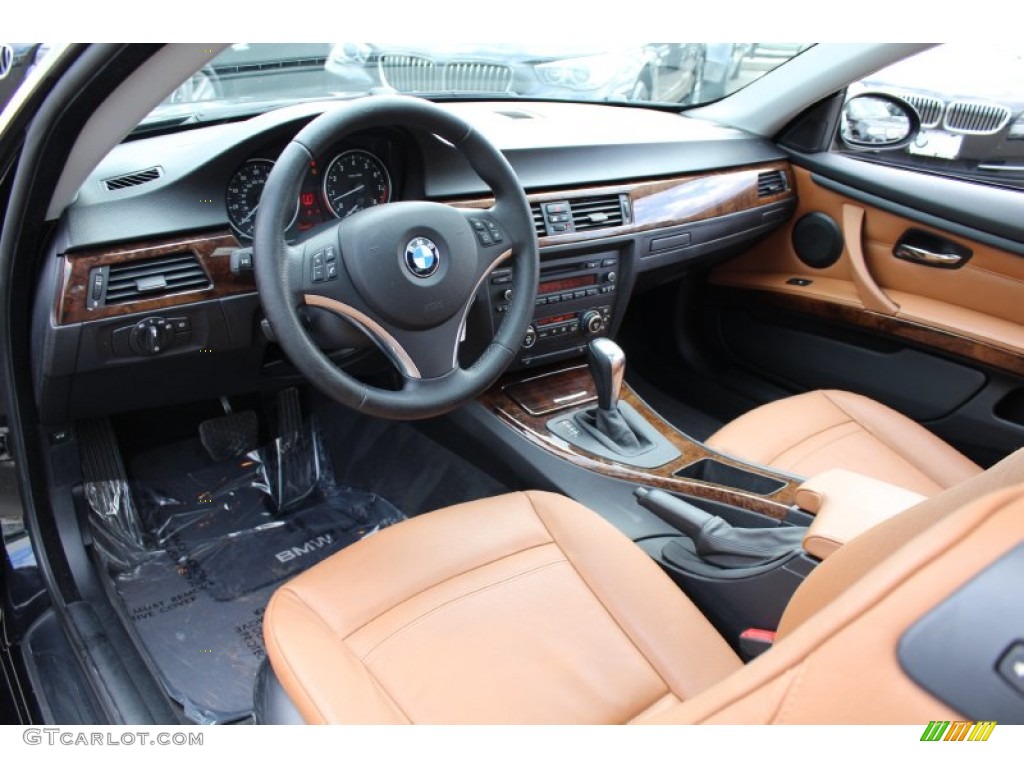 2008 3 Series 328i Coupe - Jet Black / Saddle Brown/Black photo #10