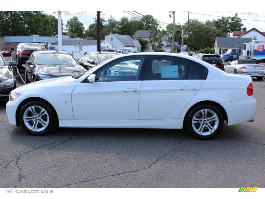 2008 3 Series 328xi Sedan - Alpine White / Black photo #8