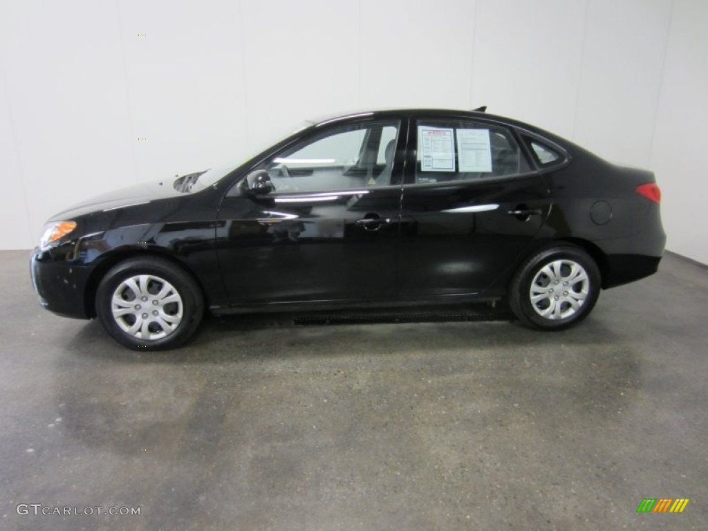 2010 Elantra GLS - Ebony Black / Gray photo #3