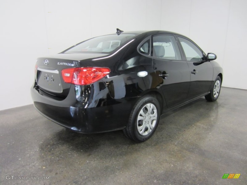 2010 Elantra GLS - Ebony Black / Gray photo #9