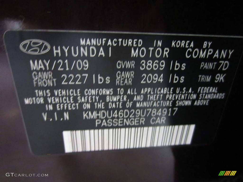 2009 Elantra GLS Sedan - Purple Rain / Beige photo #10