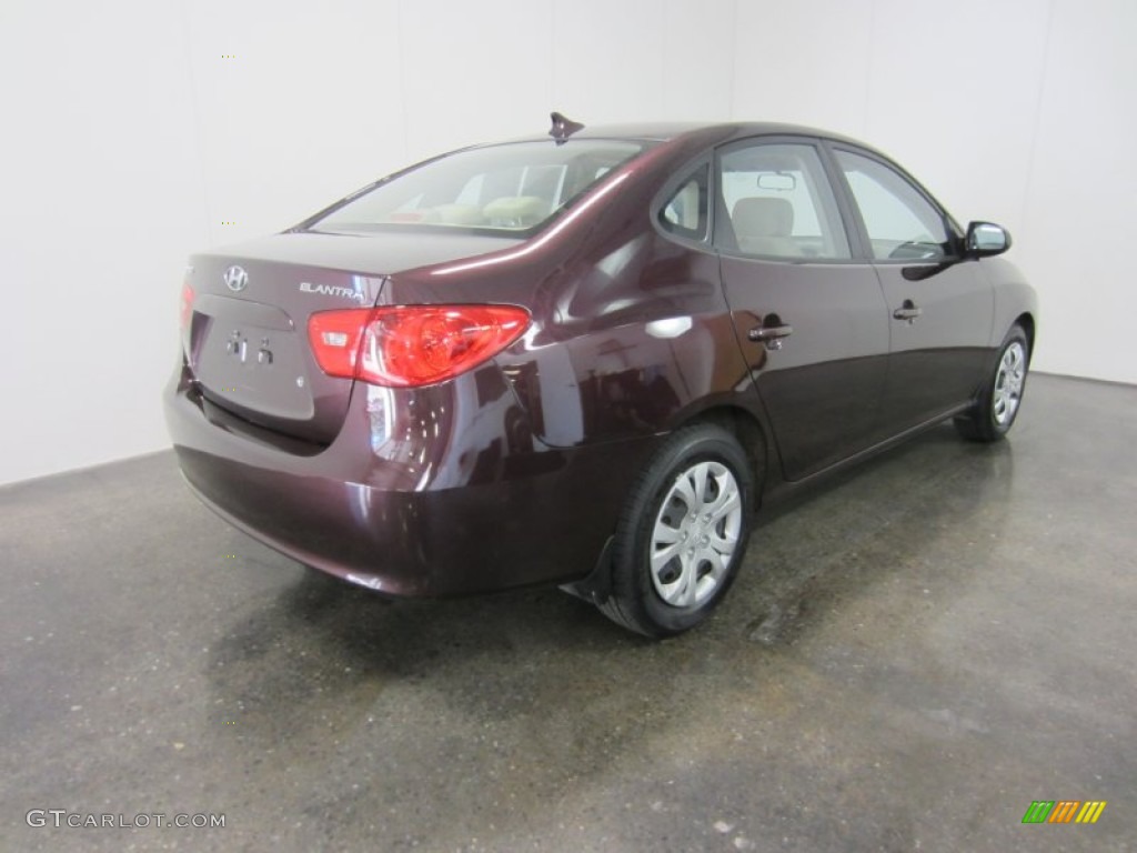 2009 Elantra GLS Sedan - Purple Rain / Beige photo #11