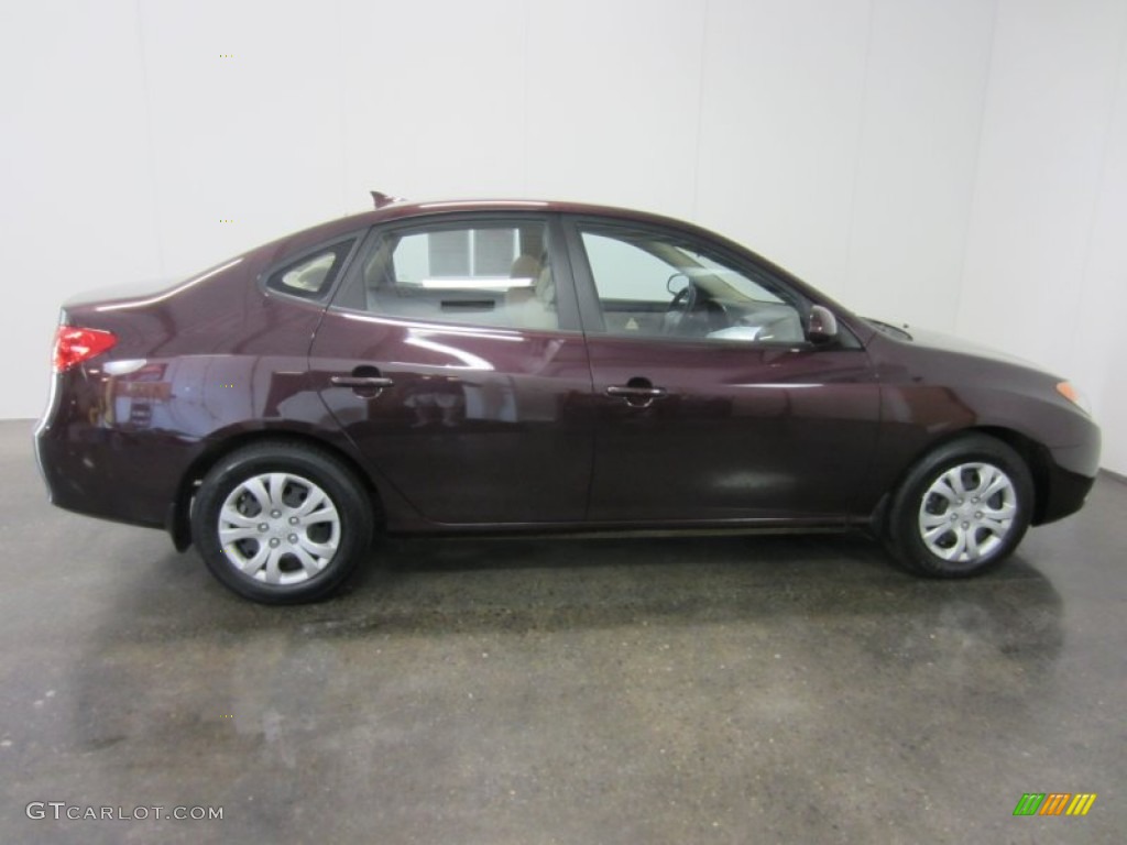 2009 Elantra GLS Sedan - Purple Rain / Beige photo #13