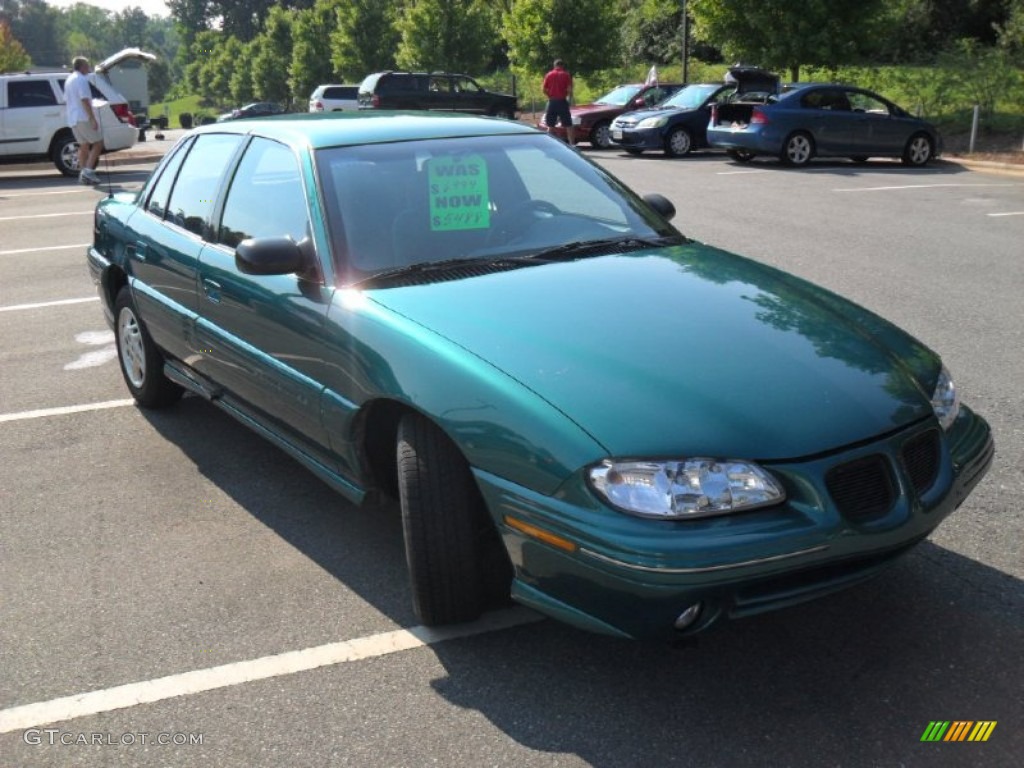 1997 Grand Am SE Sedan - Medium Green Blue Metallic / Graphite photo #5