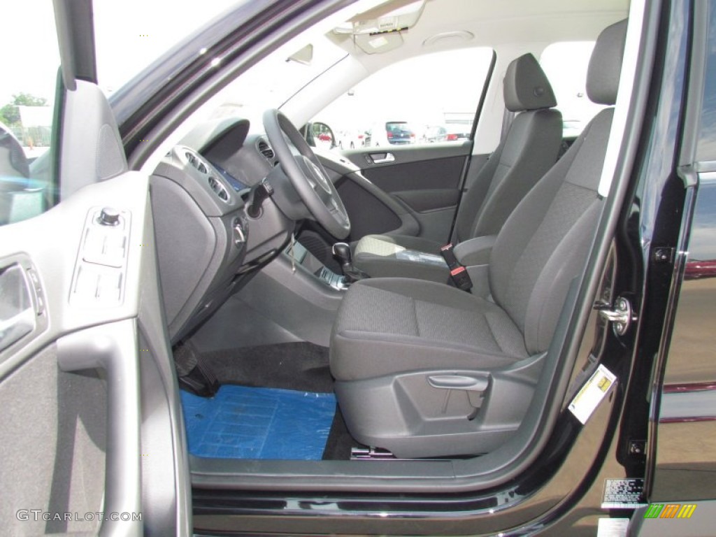 2012 Tiguan S - Deep Black Metallic / Black photo #3