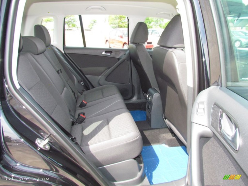 2012 Tiguan S - Deep Black Metallic / Black photo #4