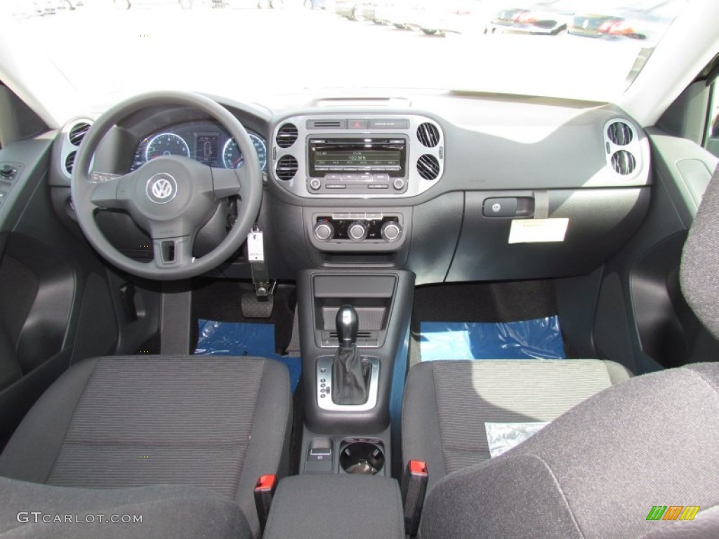 2012 Tiguan S - Deep Black Metallic / Black photo #5