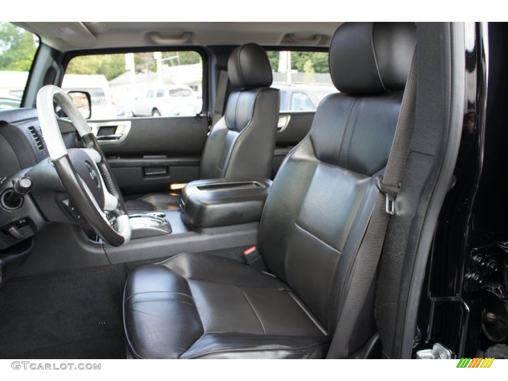 Ebony Black Interior 2008 Hummer H2 SUT Photo #53097509