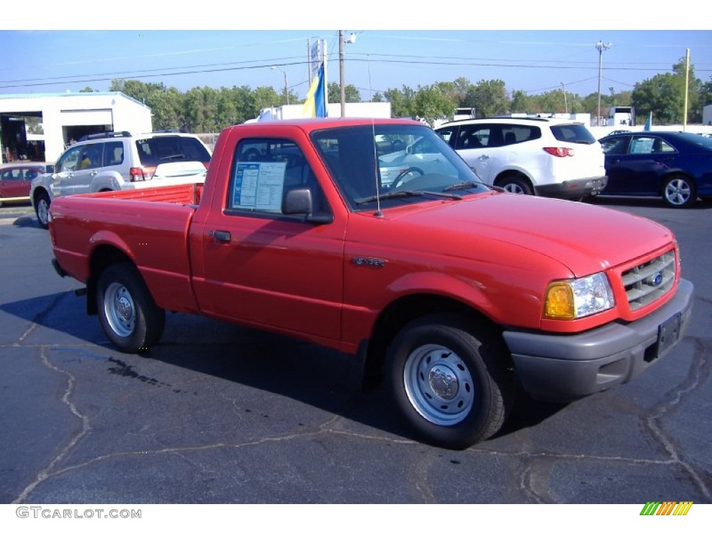 Bright Red 2002 Ford Ranger XL Regular Cab Exterior Photo #53097515