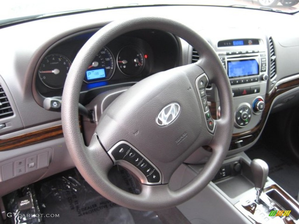 2011 Hyundai Santa Fe GLS AWD Gray Steering Wheel Photo #53097575
