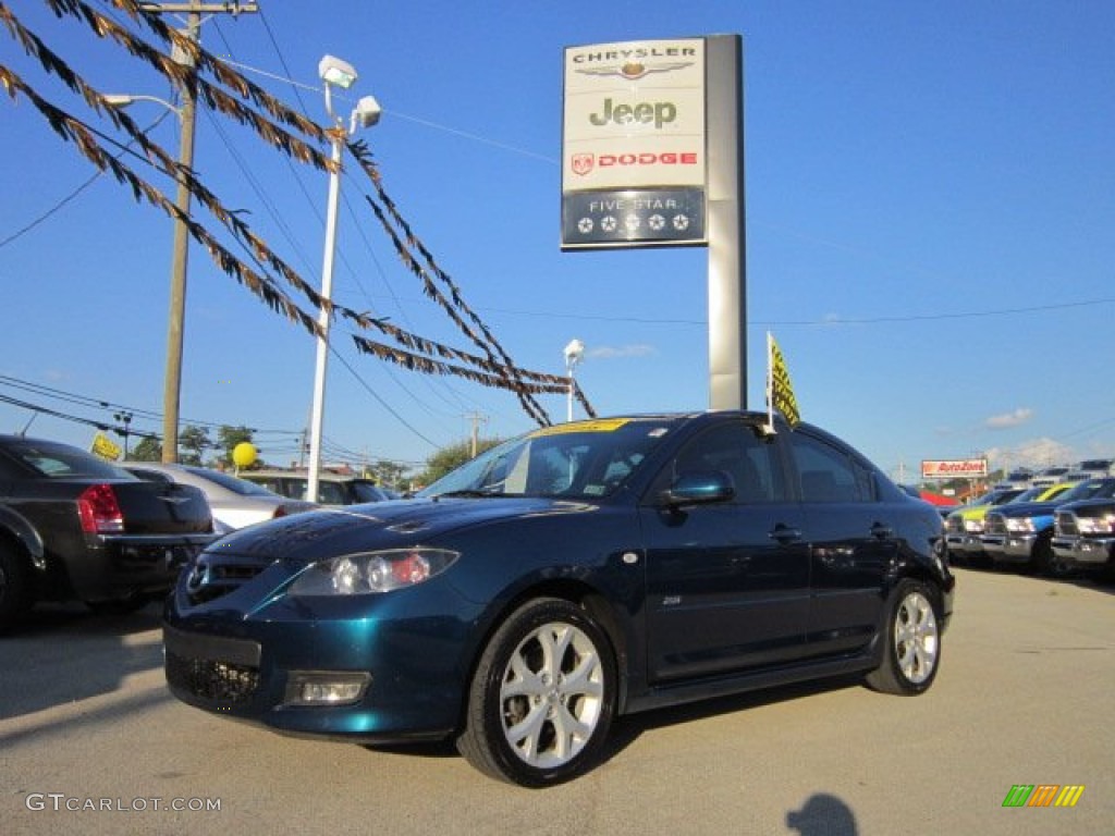 2007 MAZDA3 s Sport Sedan - Phantom Blue Mica / Black photo #1