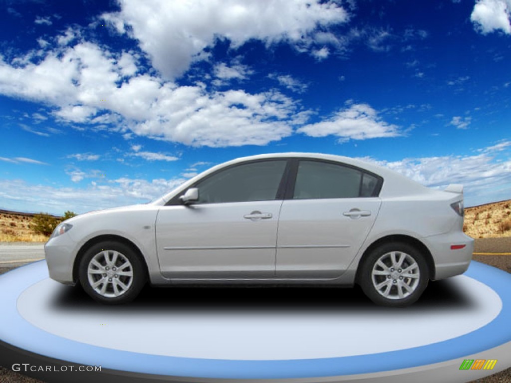 2008 MAZDA3 i Touring Sedan - Sunlight Silver Metallic / Black photo #2