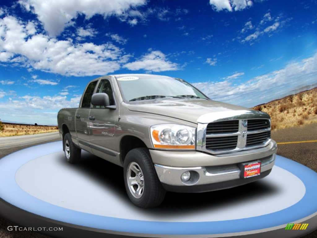 2006 Ram 1500 SLT Quad Cab 4x4 - Light Khaki Metallic / Khaki Beige photo #5