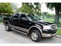 2005 Black Ford F150 Lariat SuperCrew 4x4  photo #12