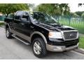 2005 Black Ford F150 Lariat SuperCrew 4x4  photo #14