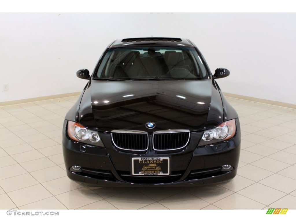 2008 3 Series 328xi Sedan - Jet Black / Black photo #2