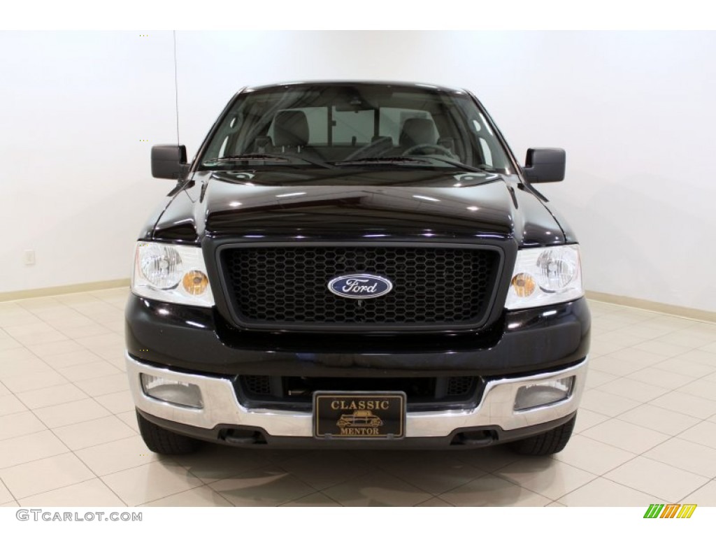2004 F150 XLT SuperCab 4x4 - Black / Medium/Dark Flint photo #2