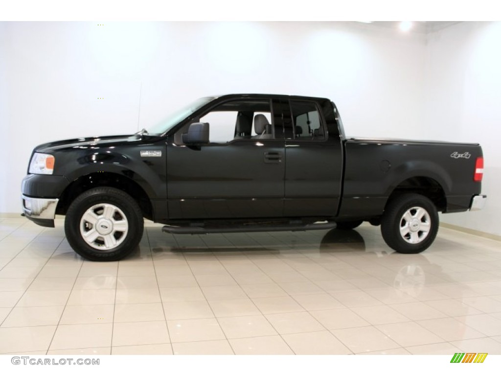 2004 F150 XLT SuperCab 4x4 - Black / Medium/Dark Flint photo #4