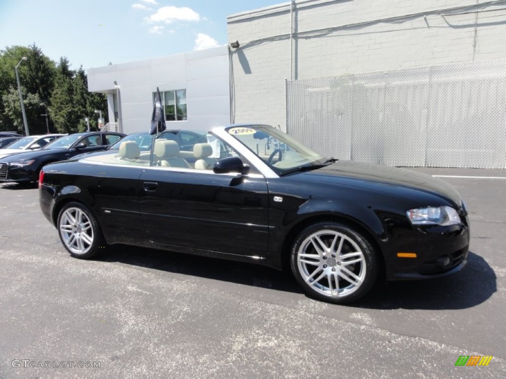 Brilliant Black 2009 Audi A4 2.0T Cabriolet Exterior Photo #53105474