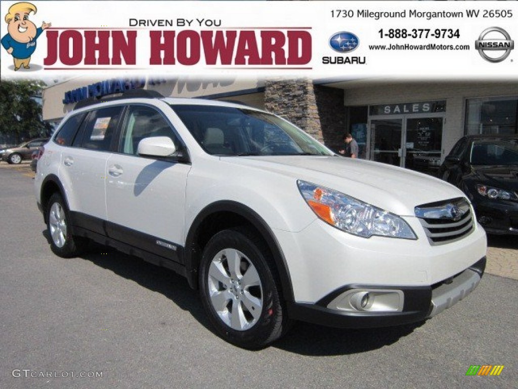 2011 Outback 2.5i Limited Wagon - Satin White Pearl / Warm Ivory photo #1